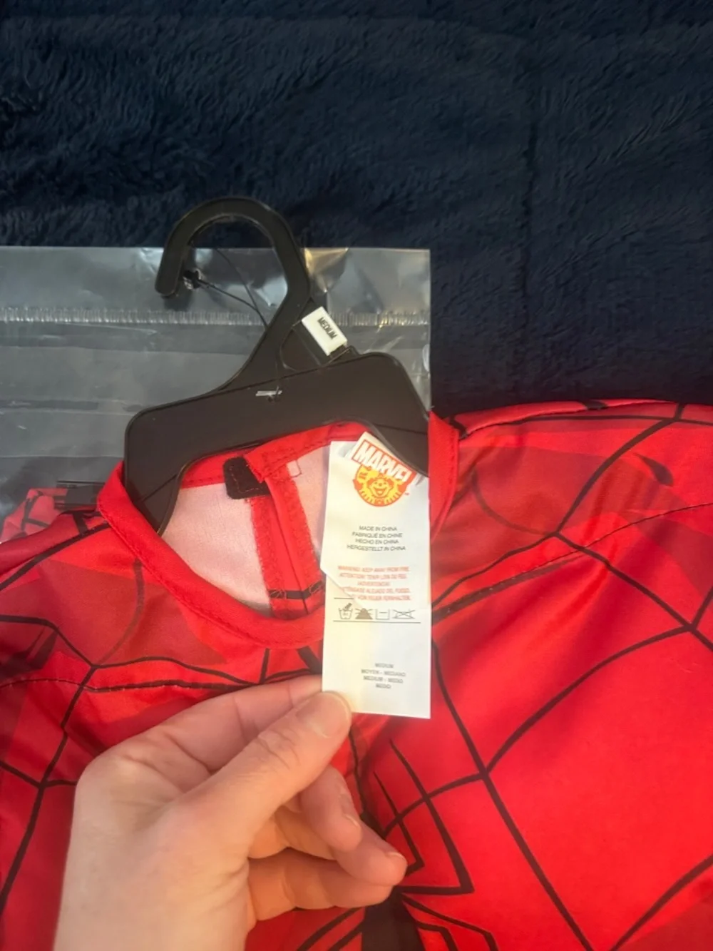 Marvel Red and Blue Spider Hero Muscle Chest Jumpsuit BRAND NEW - Picture 3 of 6